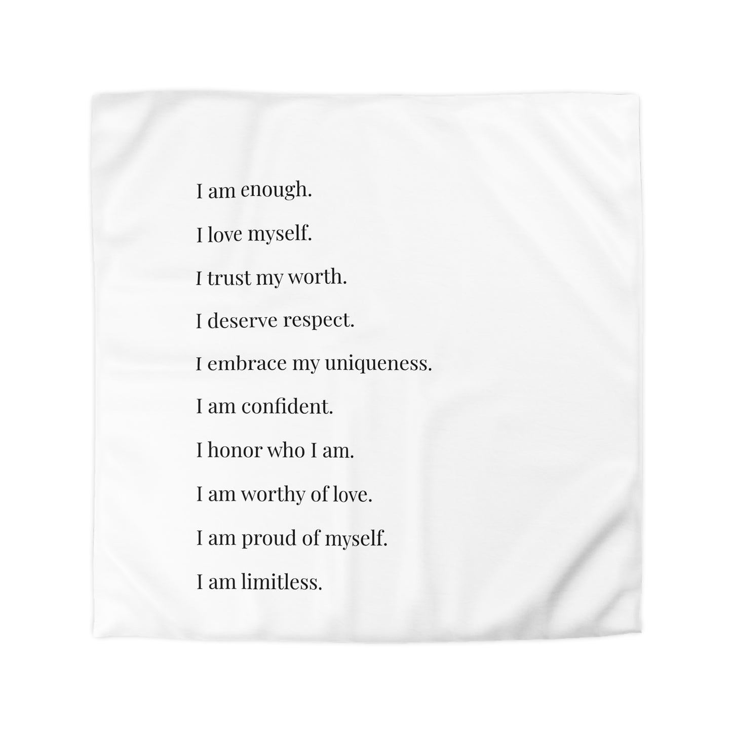 Microfiber Duvet Cover - Self Worth