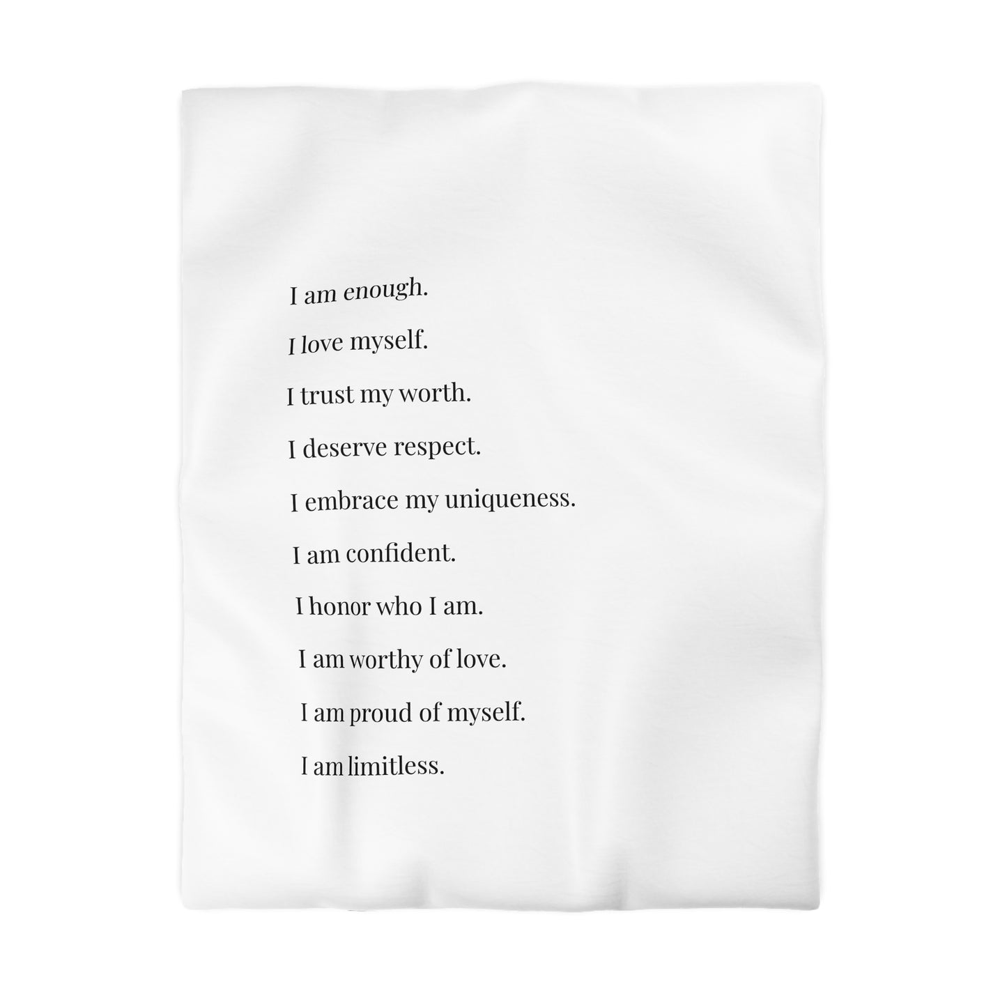 Microfiber Duvet Cover - Self Worth
