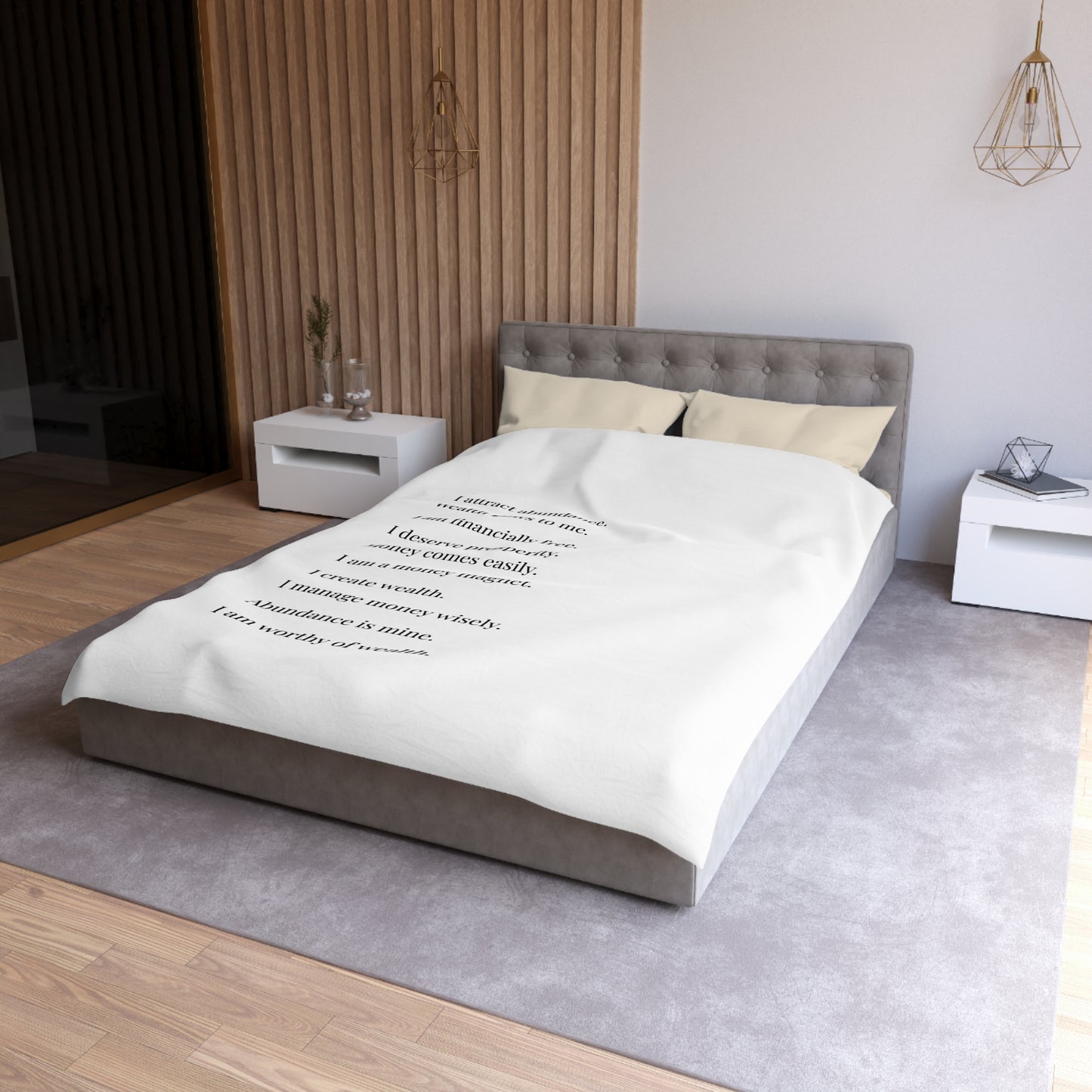 Microfiber Duvet Affirmations Bed Cover - Financial Freedom