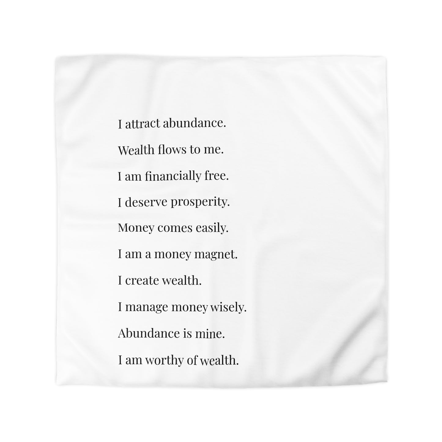 Microfiber Duvet Affirmations Bed Cover - Financial Freedom