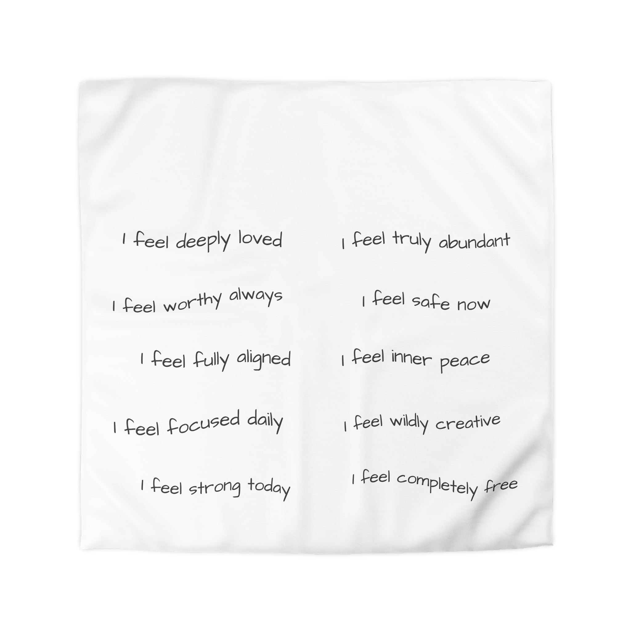 General Wellbeing – 10 Daily Affirmations Duvet Cover