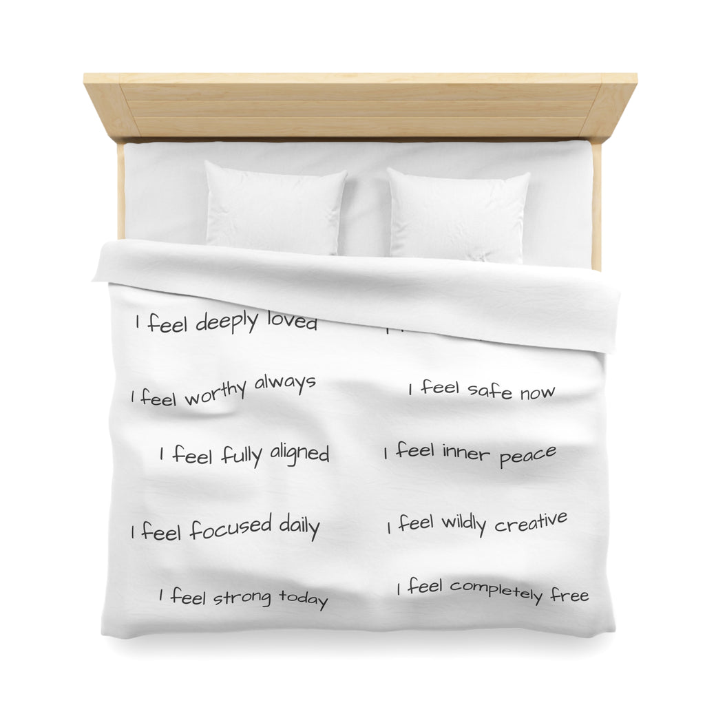 General Wellbeing – 10 Daily Affirmations Duvet Cover