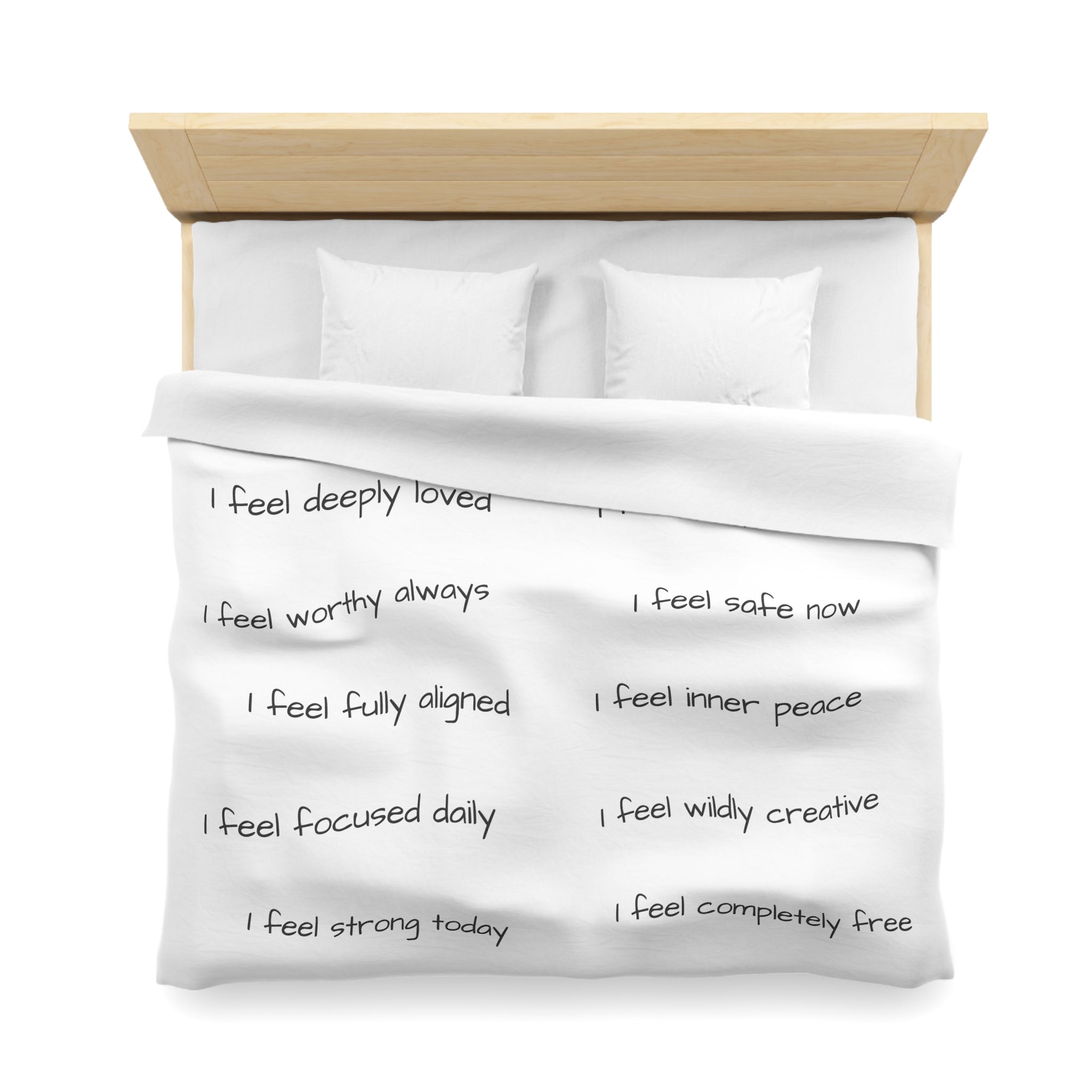 General Wellbeing – 10 Daily Affirmations Duvet Cover