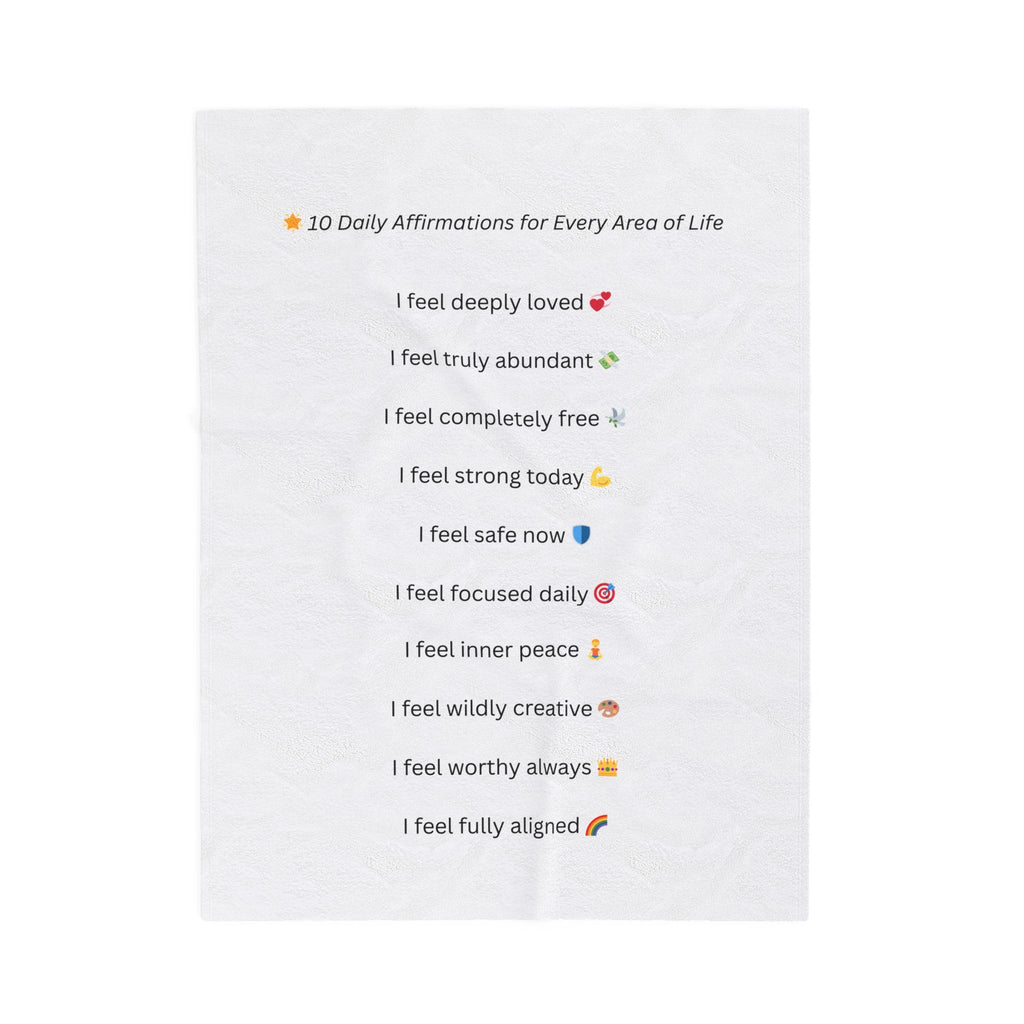 General Wellbeing – 10 Daily Affirmations Blanket