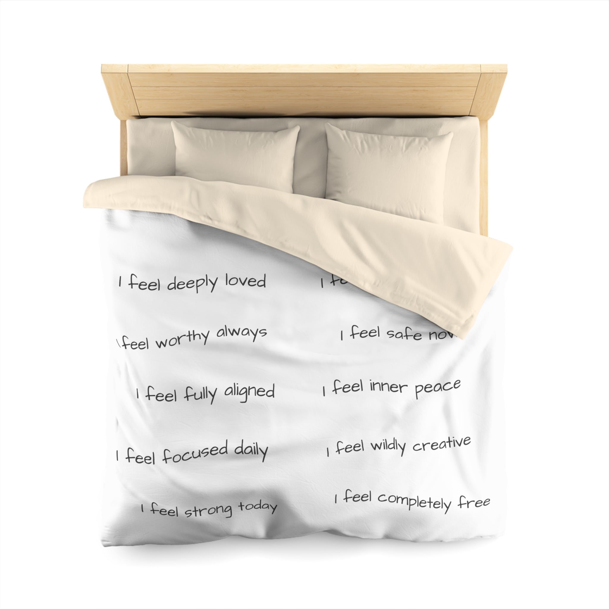 General Wellbeing – 10 Daily Affirmations Duvet Cover