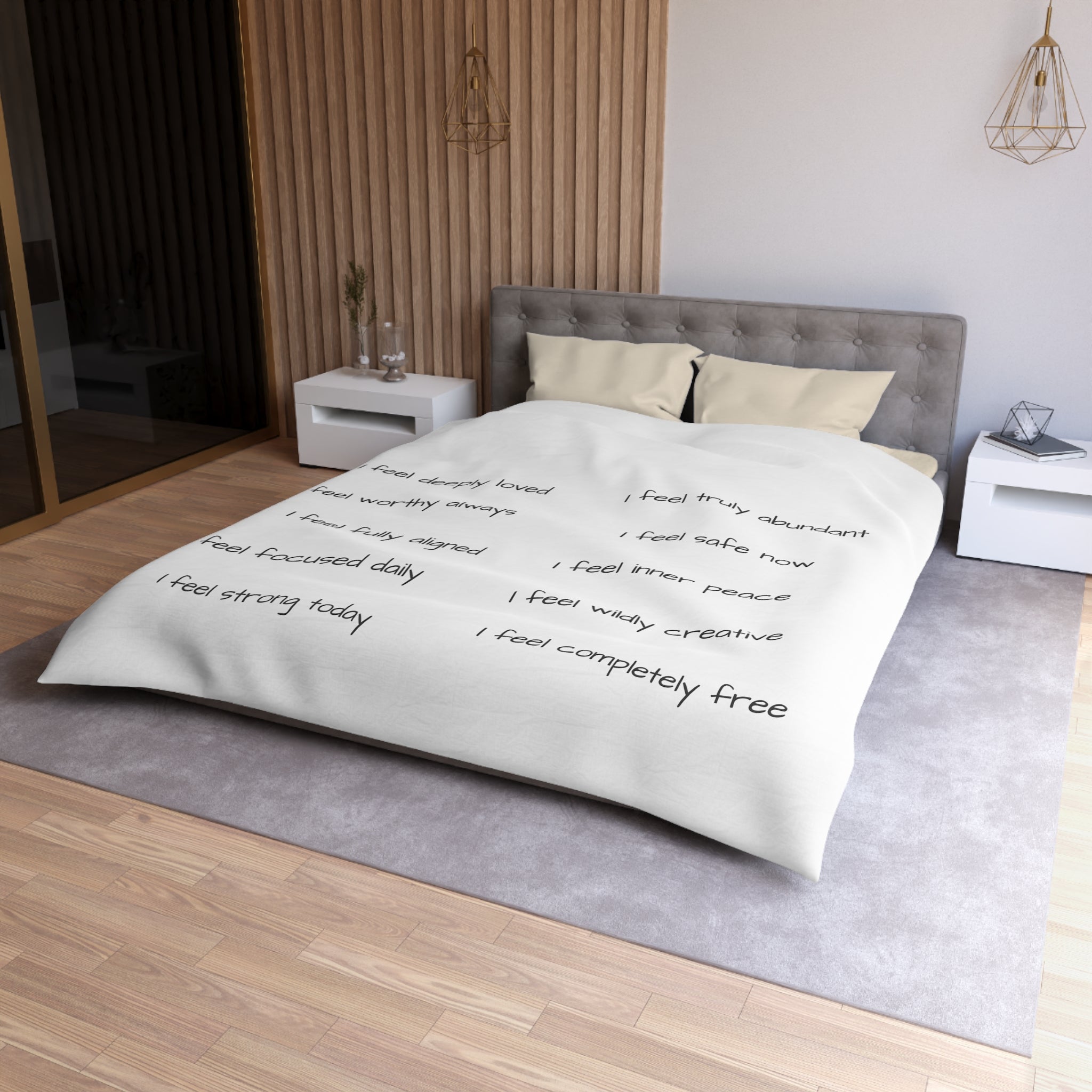 General Wellbeing – 10 Daily Affirmations Duvet Cover