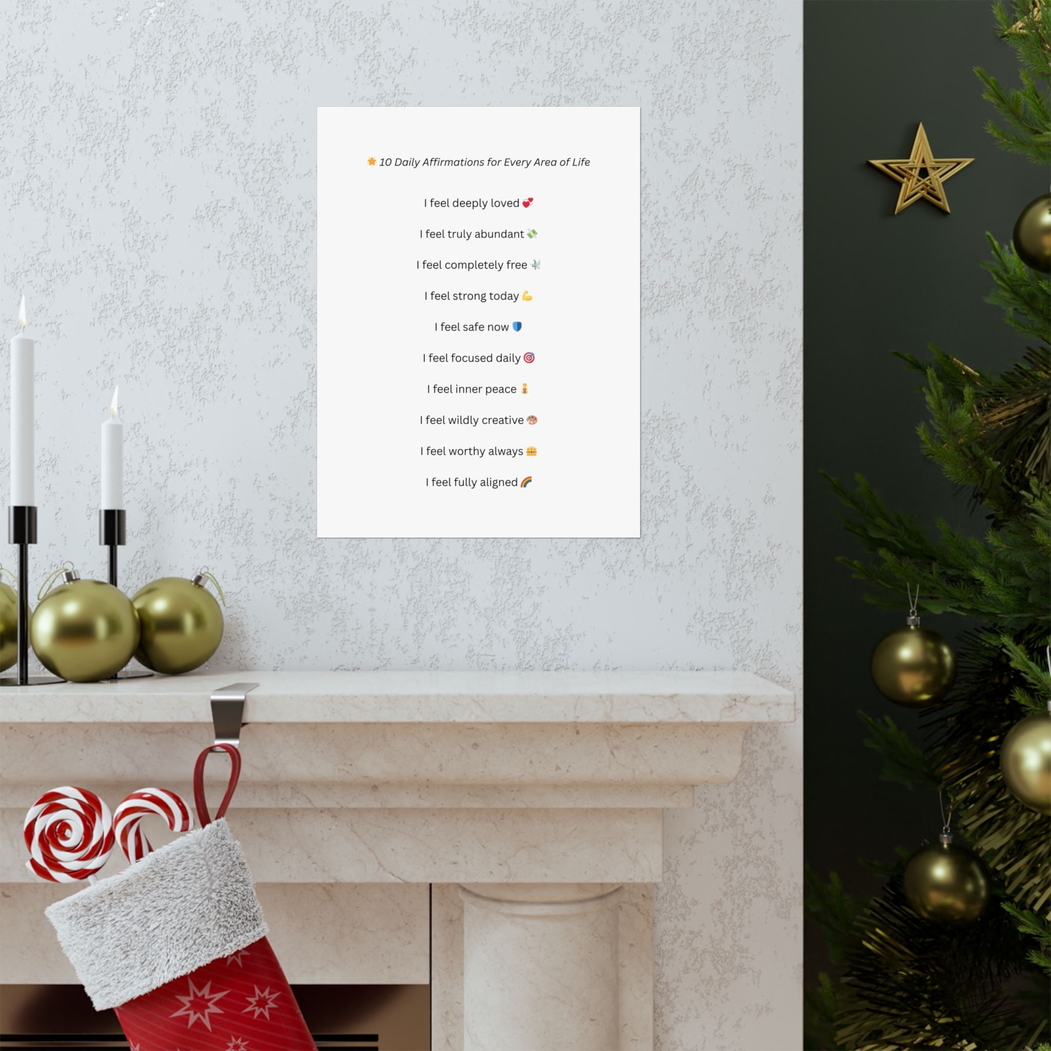 General Wellbeing – 10 Daily Affirmations Poster