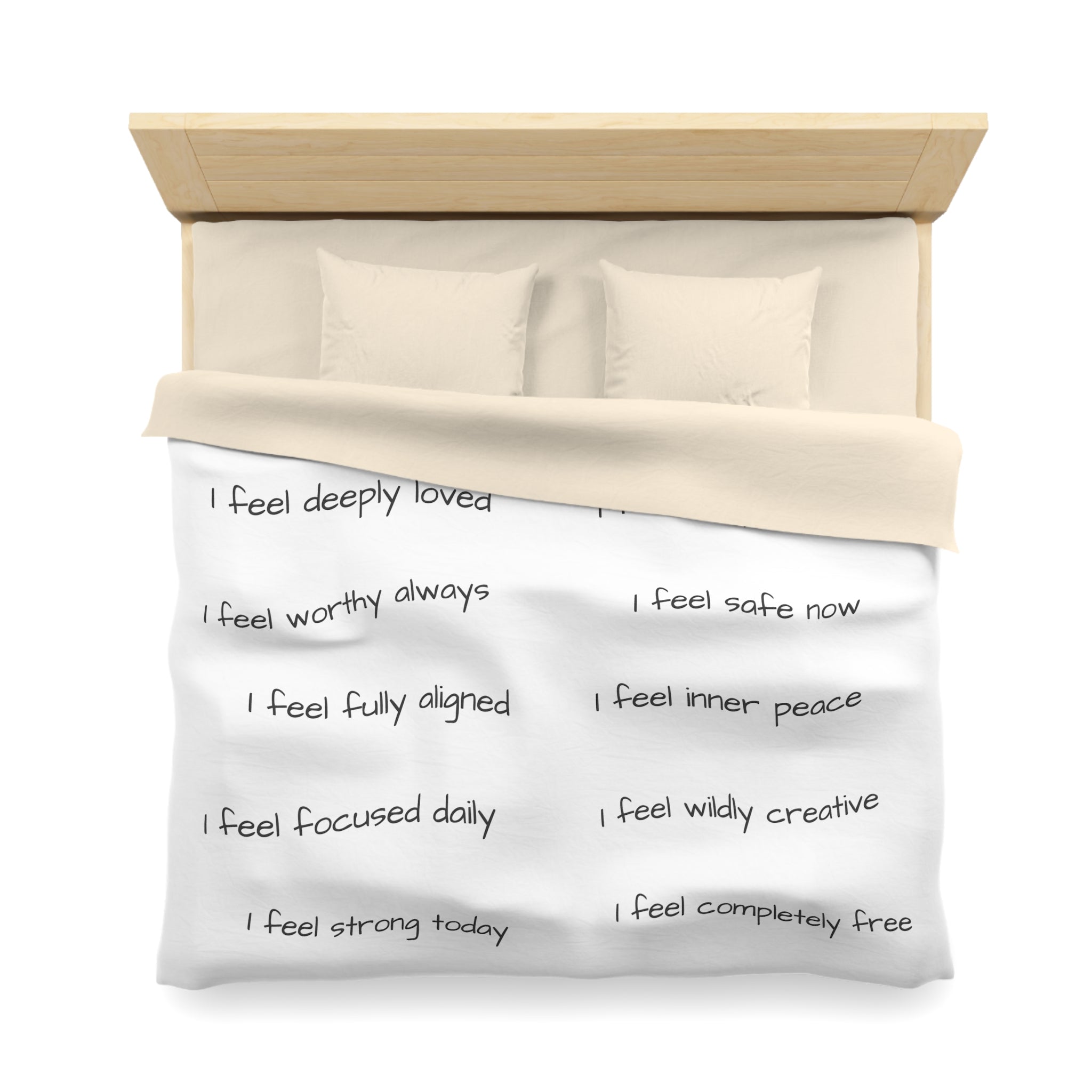General Wellbeing – 10 Daily Affirmations Duvet Cover