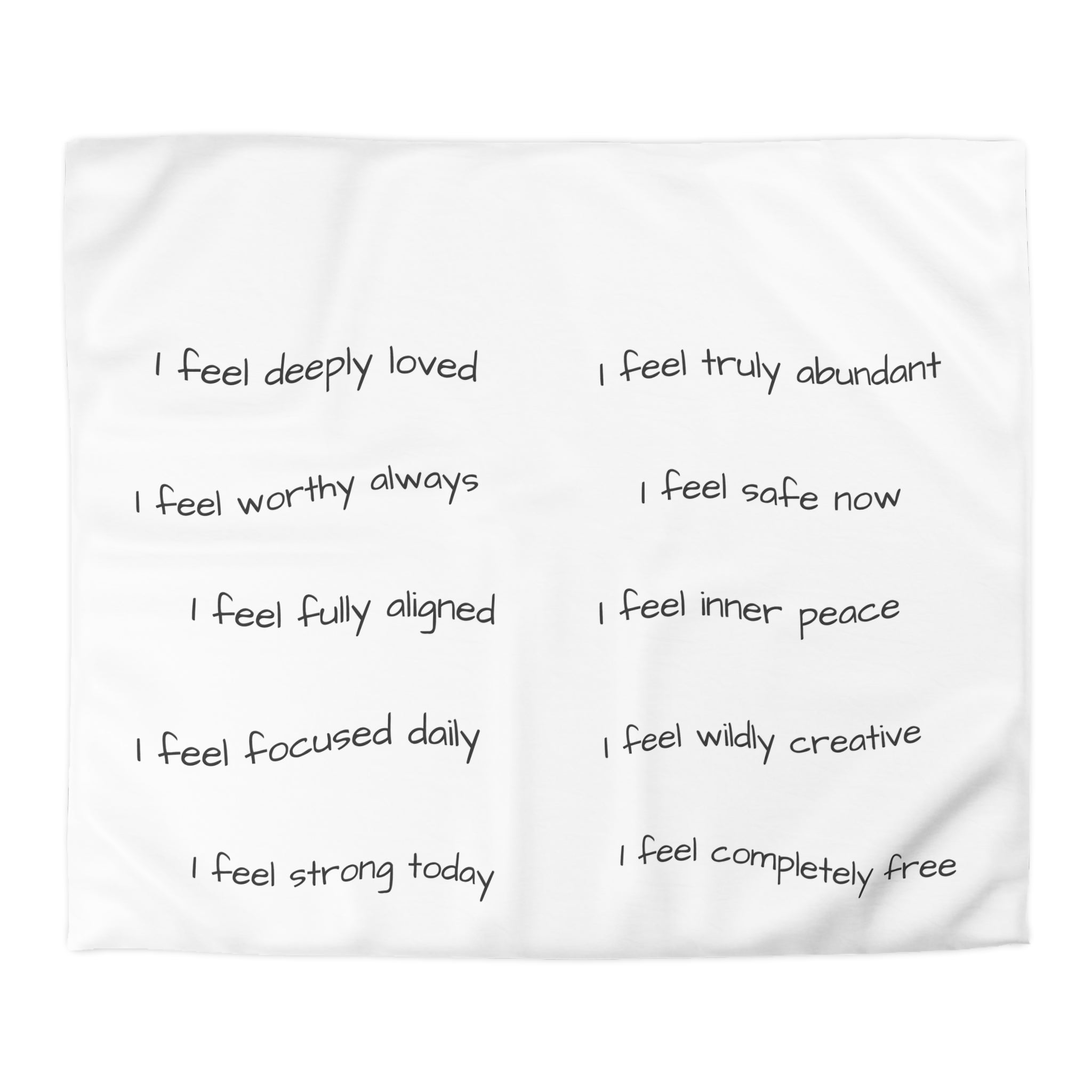 General Wellbeing – 10 Daily Affirmations Duvet Cover