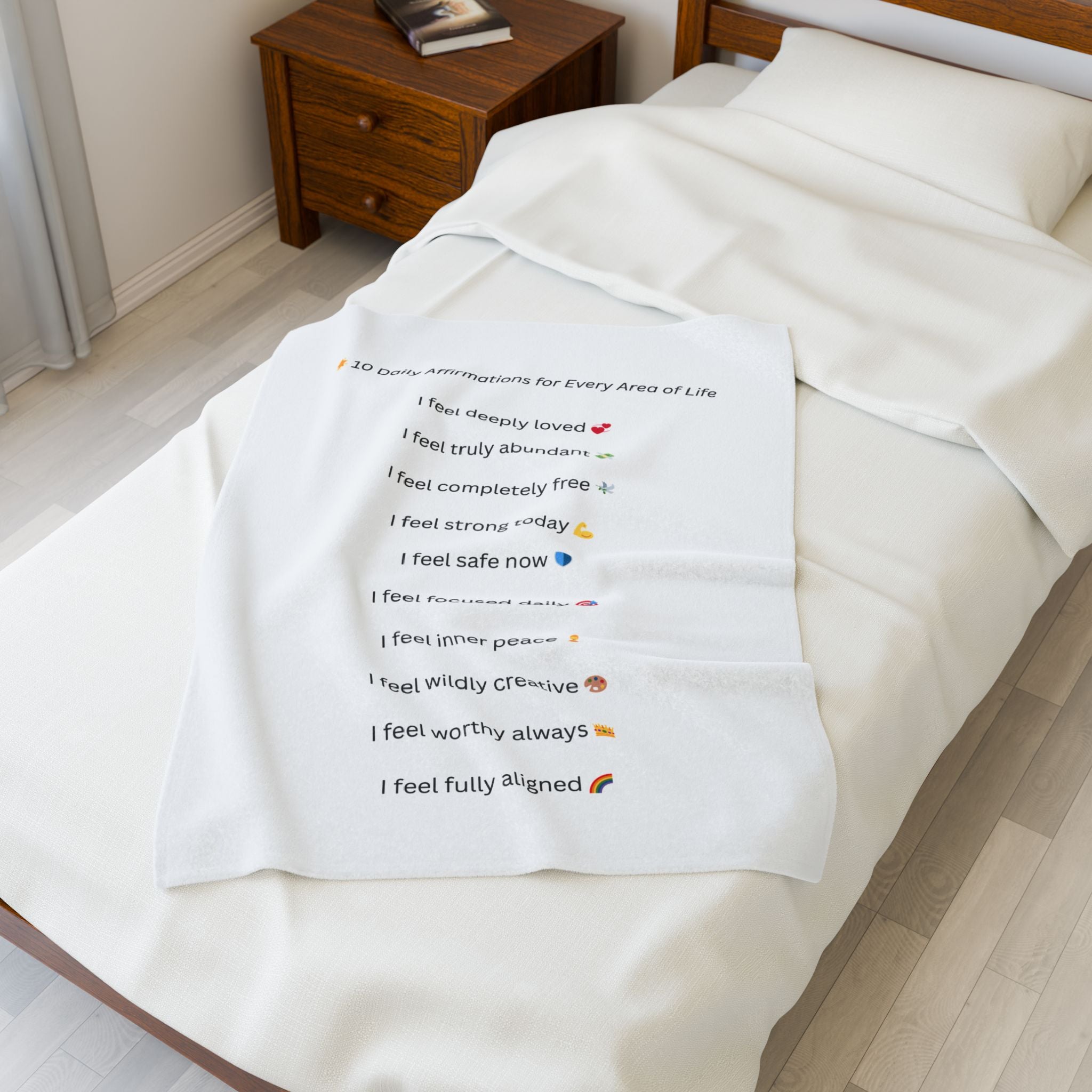 General Wellbeing – 10 Daily Affirmations Blanket