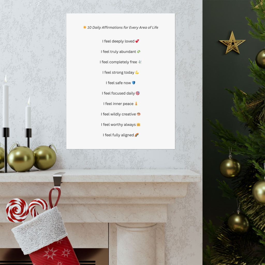 General Wellbeing – 10 Daily Affirmations Poster