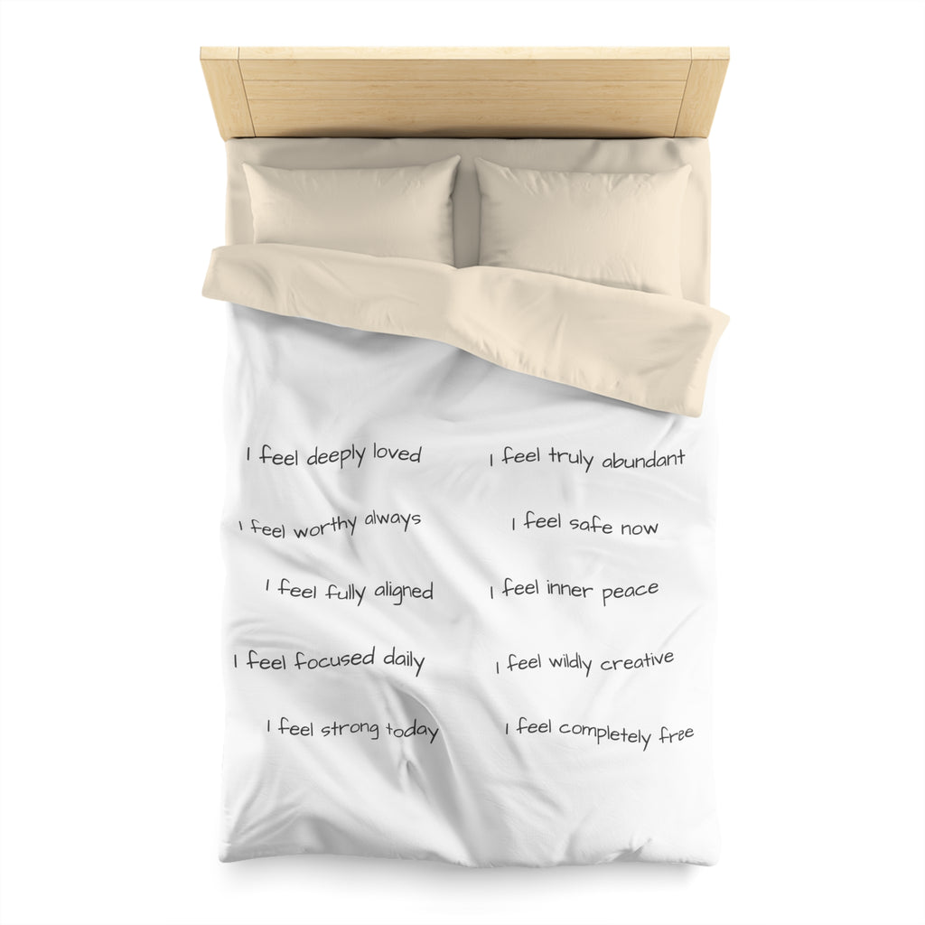 General Wellbeing – 10 Daily Affirmations Duvet Cover