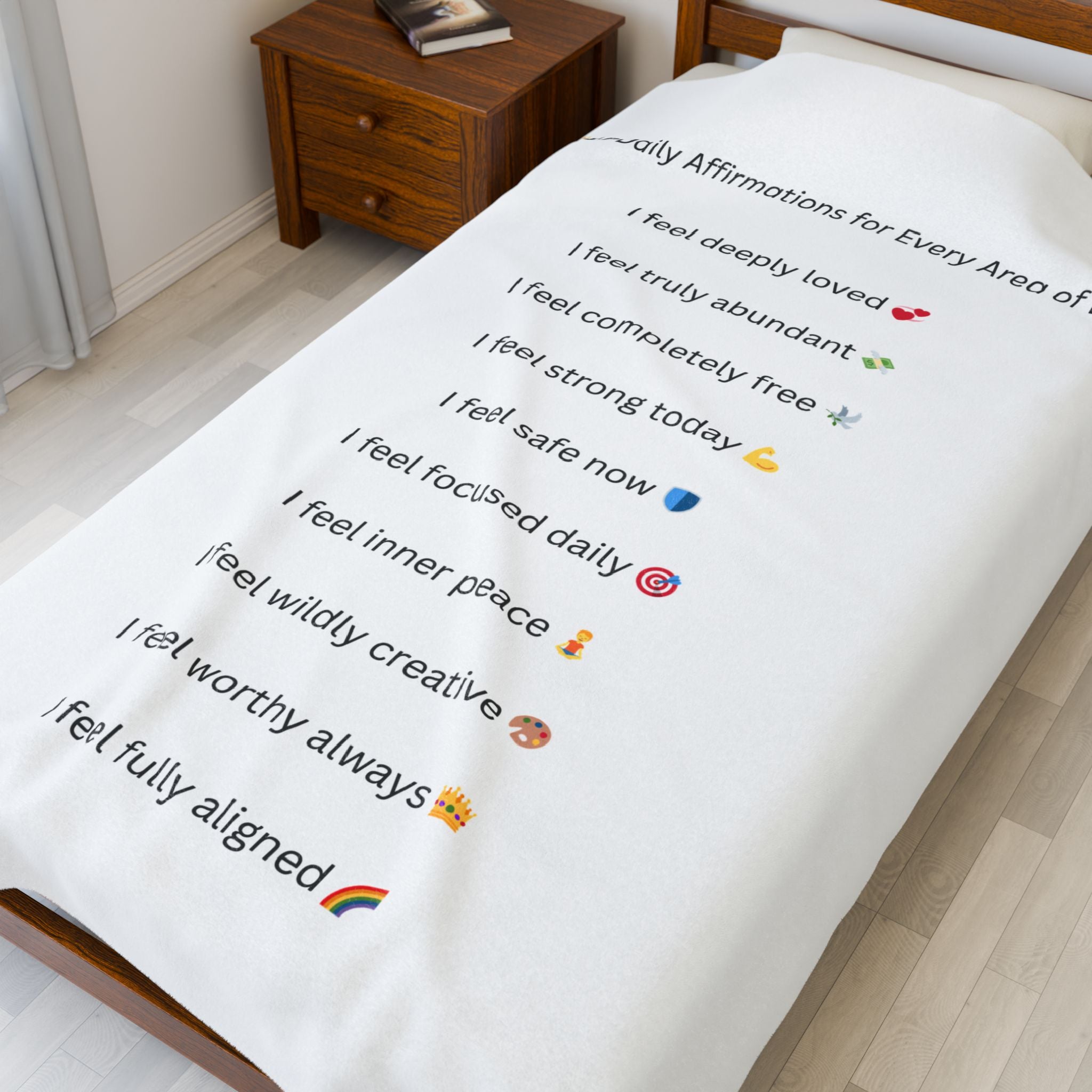 General Wellbeing – 10 Daily Affirmations Blanket