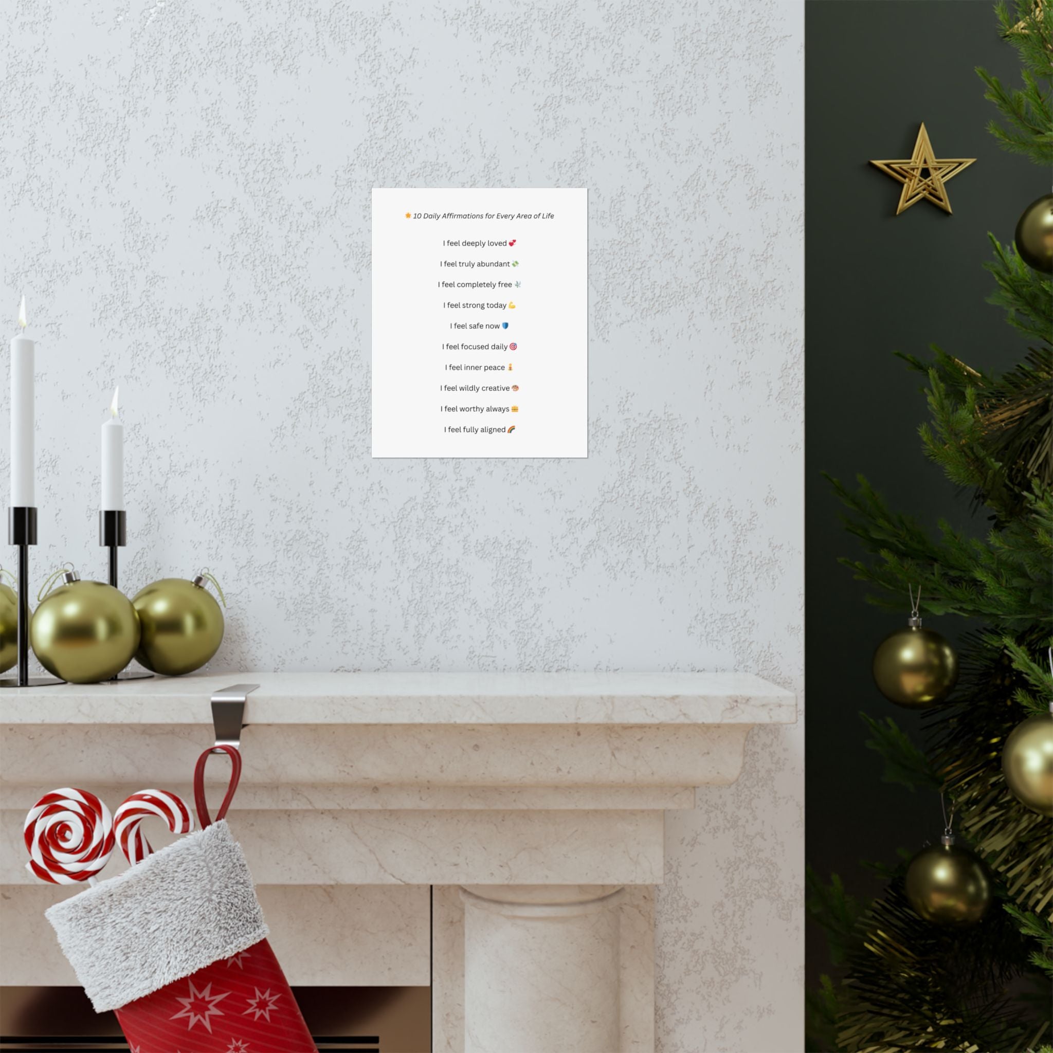 General Wellbeing – 10 Daily Affirmations Poster