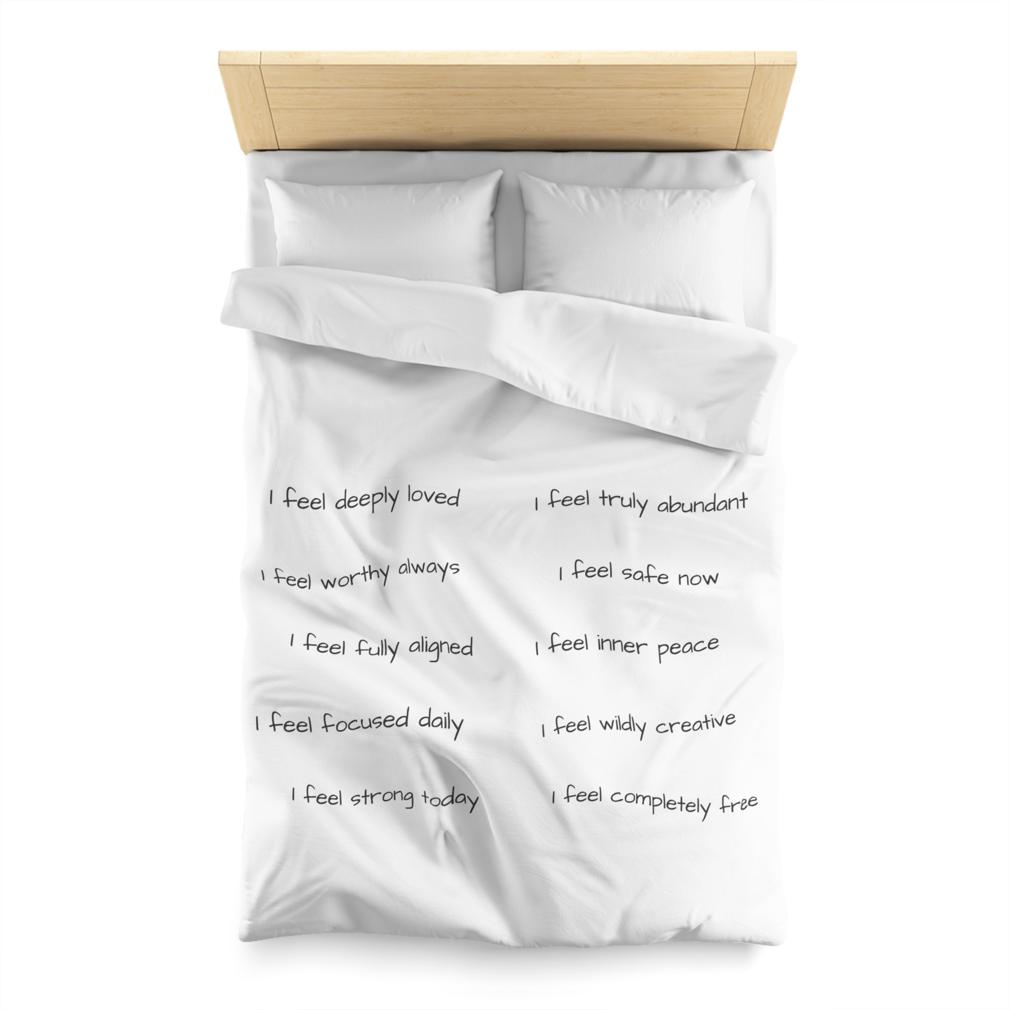 General Wellbeing – 10 Daily Affirmations Duvet Cover