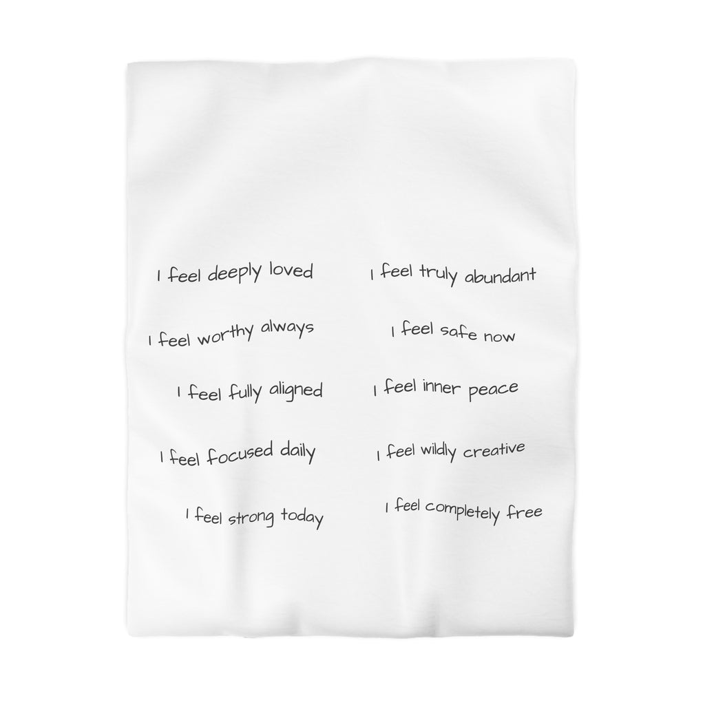 General Wellbeing – 10 Daily Affirmations Duvet Cover